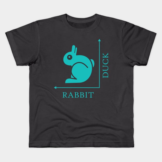 Duck Rabbit Illusion Kids T-Shirt by Taylor'd Designs